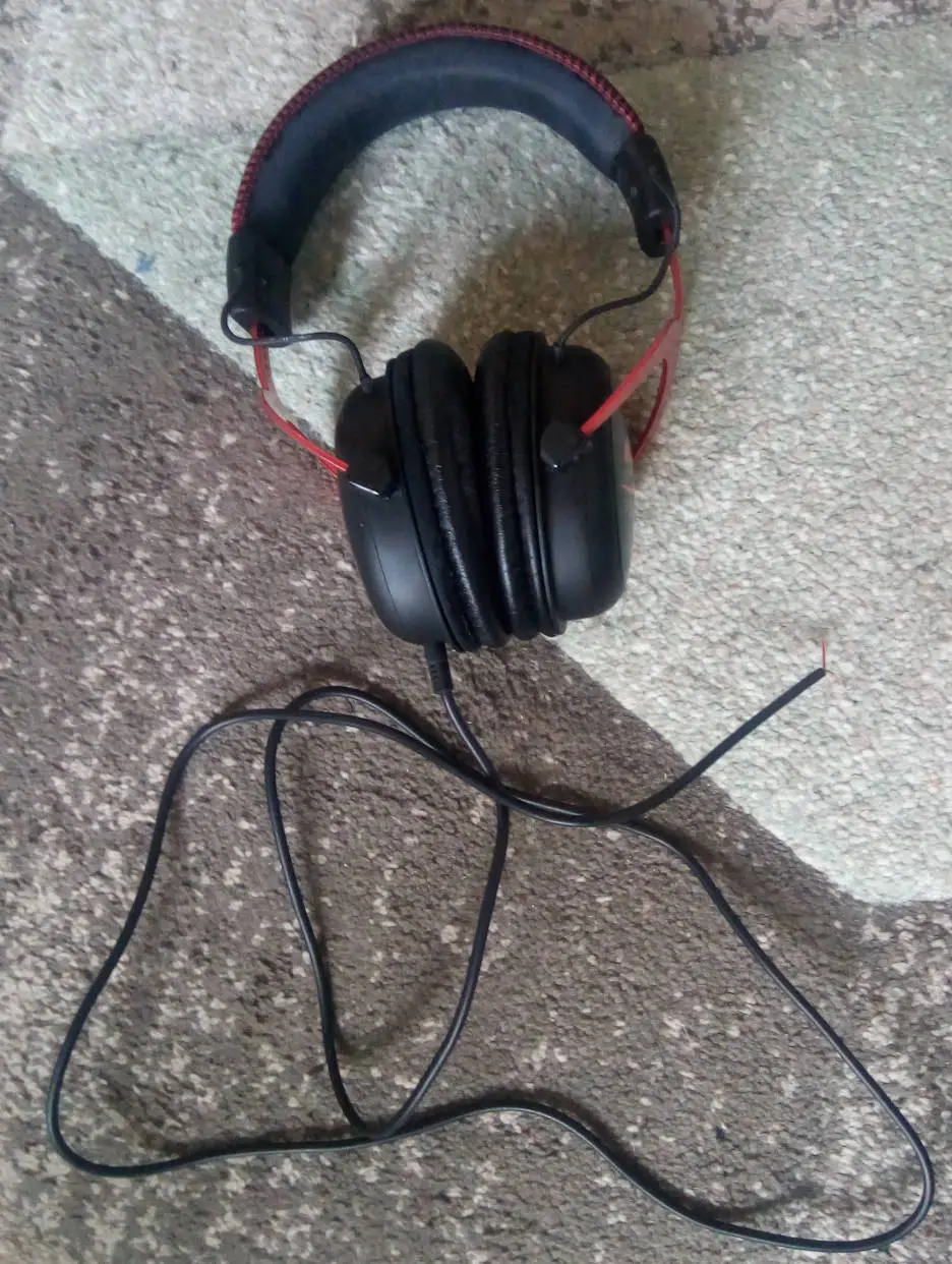 Headphones; End of cable has no connector